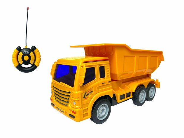 RC dump truck toy - sand truck with loading platform 27MHz 1:16