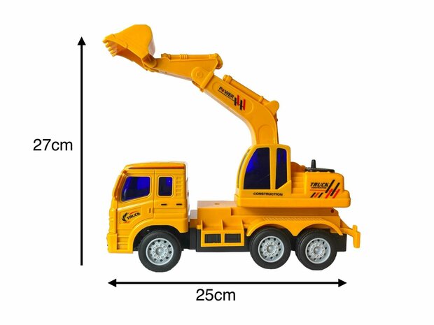 RC GRAAFMACHINE SPEELGOED TRUCK 27MHz 1:16