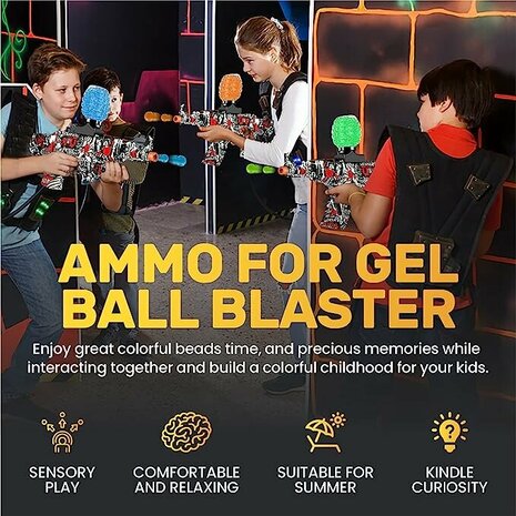 Gel Blaster Speelgoed - Complete Set - Inclusief 5 x 10.000 Gelballen - Oplaadbaar - 38 cm 