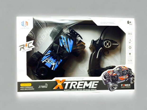 RC Car toy Xtreme 1:18 Zwart blauw