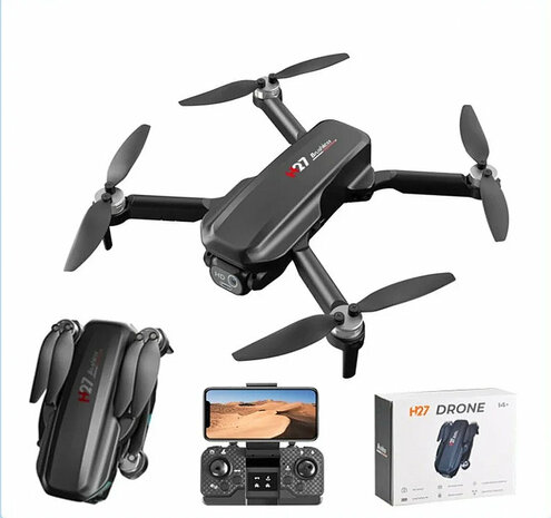 Drone - brushless motor - HD camera live camera - hover mode - foldable incl. bag