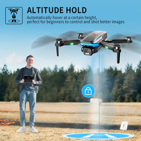 Drone - brushless motor - HD camera live camera - hover mode - foldable incl. bag