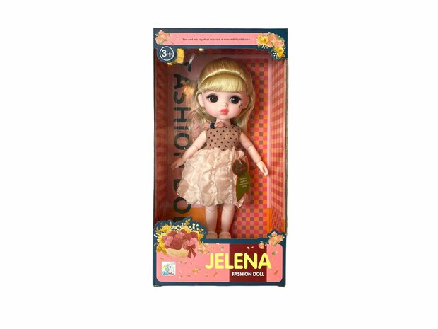 Spielzeugpuppe mit sch&ouml;nem Outfit und einzigartigem Stil &ndash; JELENA Modestil 24 cm lange Haare