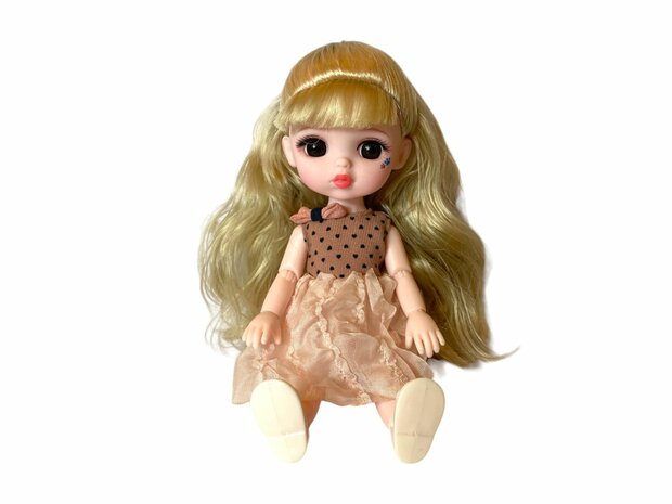 Toy doll with nice outfit and unique style - JELENA Fashion style 24cm long hair