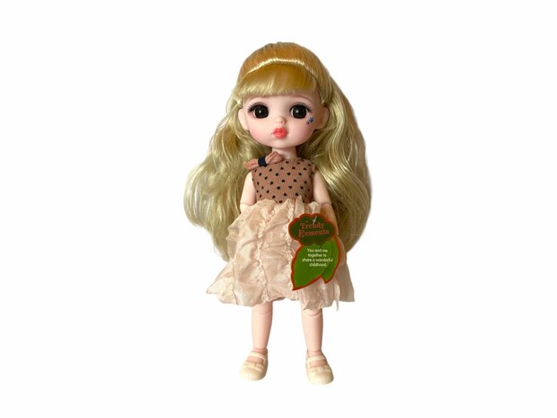 Toy doll with nice outfit and unique style - JELENA Fashion style 24cm long hair