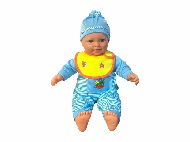 Babypuppe s&uuml;&szlig; mit verschiedenen Babyger&auml;uschen + Zubeh&ouml;r - 46cm