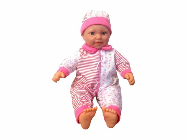 Babypuppe s&uuml;&szlig; mit verschiedenen Babyger&auml;uschen + Zubeh&ouml;r - 46cm R