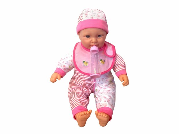 Baby pop sweet met verschillende baby geluiden + accessoires - 46cm R