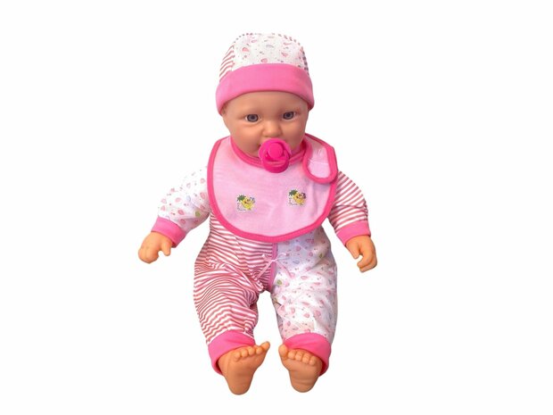 Baby pop sweet met verschillende baby geluiden + accessoires - 46cm R