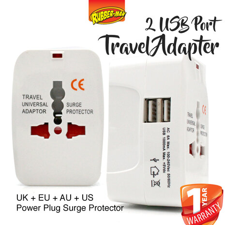 Reisadapter-stekker - Travel adapter - Internationale Reisadapter 125V~250V UK/SP/IT/US/EU