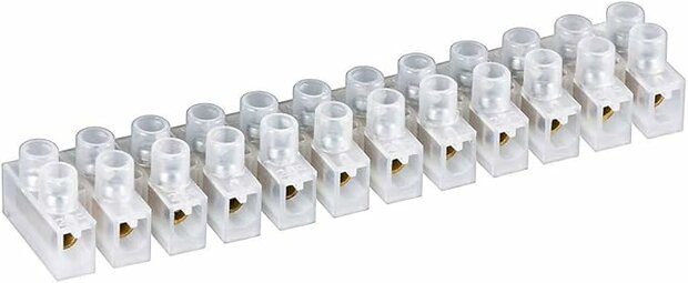 Crown terminal strip - Terminal block strip - 10 mm2 white 120 pieces