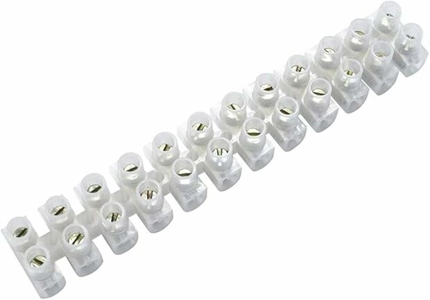 Crown terminal strip - Terminal block strip - 10 mm2 white 120 pieces