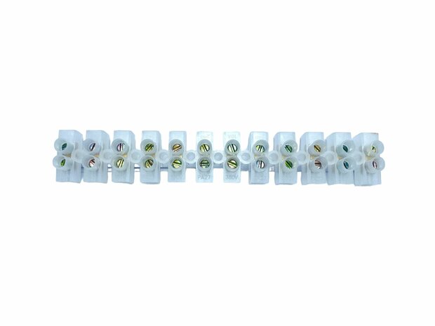 Crown terminal strip - Terminal block strip - 10 mm2 white 120 pieces