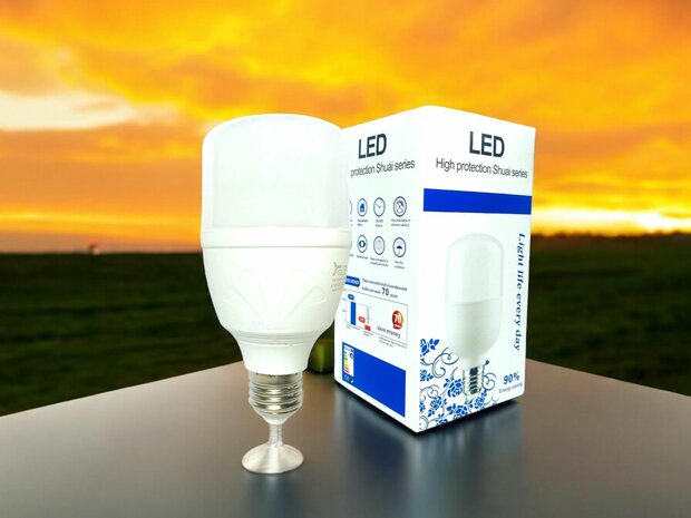 LED lighting - E27 fitting - 1W replaces 15W - 6500K daylight white Energy A