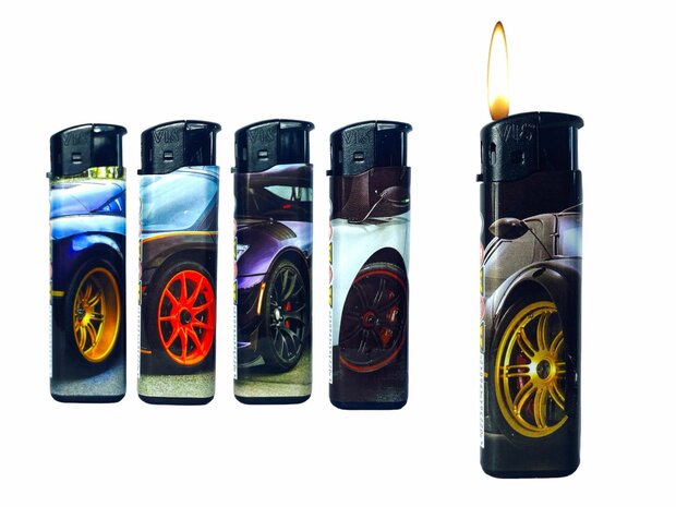 Click lighters 50 in tray refillable sports cars