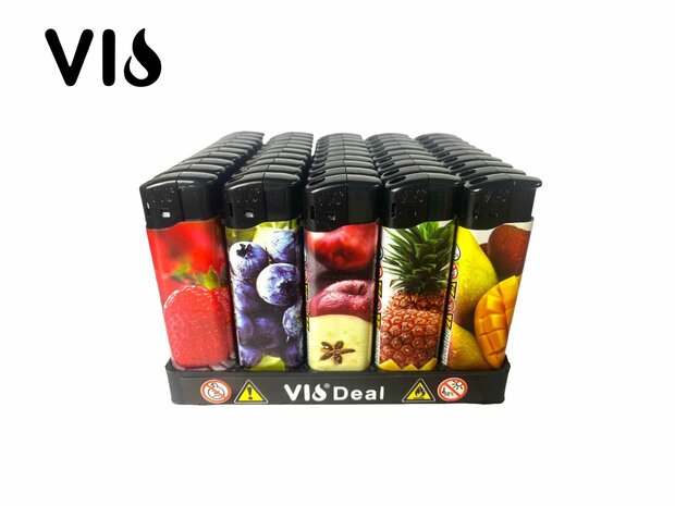 Lighters 50 pieces - refillable - vio with print