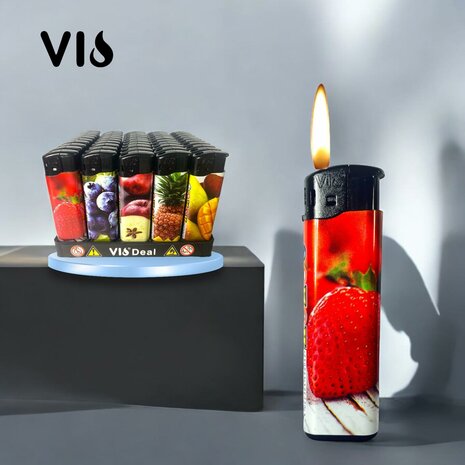 Lighters 50 pieces - refillable - vio with print