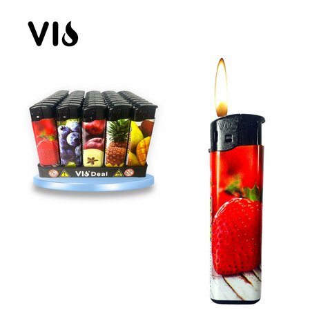 Lighters 50 pieces - refillable - vio with print