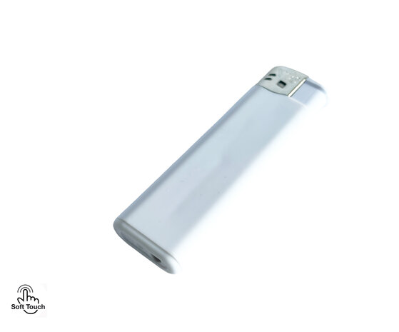 White lighters - 50 pieces - for printing and advertising lighter - soft rubber - refillable