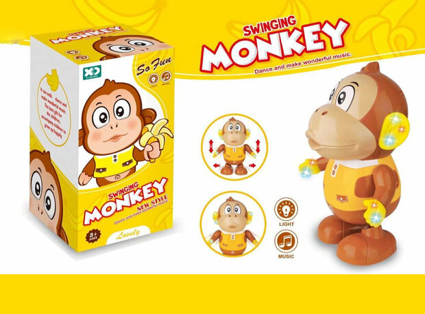 Swinging Monkey - Dancing toy monkey with sound and can move