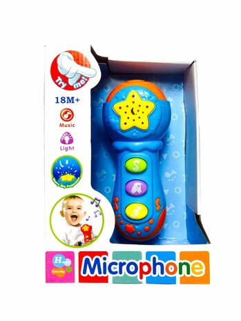 Toy children&#039;s microphone with 12 musical instruments