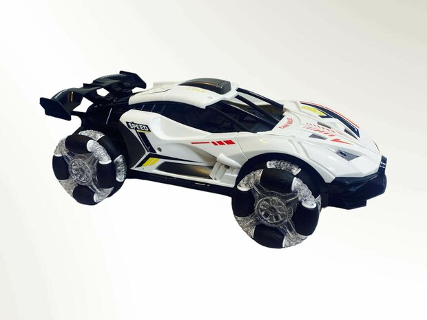 Voiture Rc avec de vraies lumi&egrave;res LED fum&eacute;es et son 2,4 Ghz -1:12 w