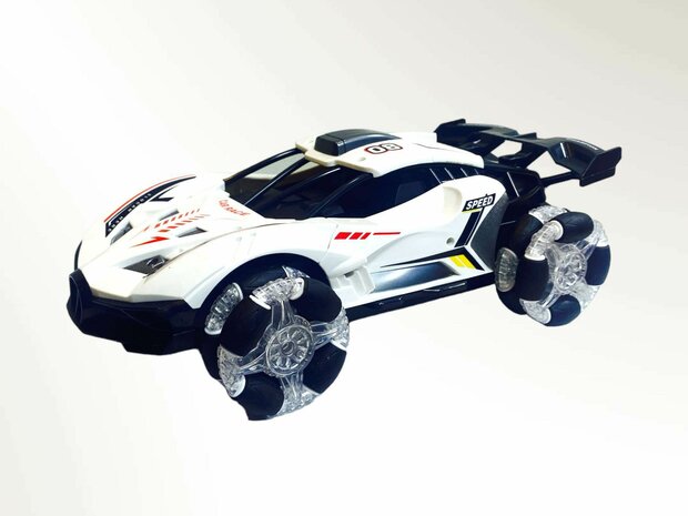 Voiture Rc avec de vraies lumi&egrave;res LED fum&eacute;es et son 2,4 Ghz -1:12 w