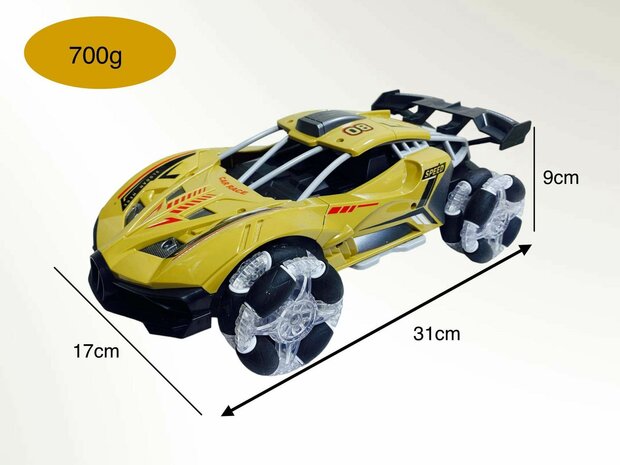 Voiture Rc avec de vraies lumi&egrave;res LED fum&eacute;es et son 2,4 Ghz -1:12 BR