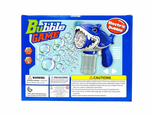 Shark - Bubble Blower Toy - Bubble Gun Shark - USB Rechargeable