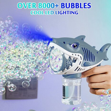 Shark - Bubble Blower Toy - Bubble Gun Shark - USB Rechargeable G