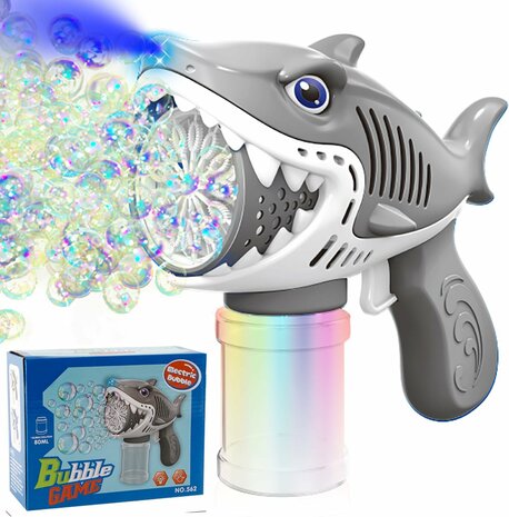 Shark - Bubble Blower Toy - Bubble Gun Shark - USB Rechargeable G