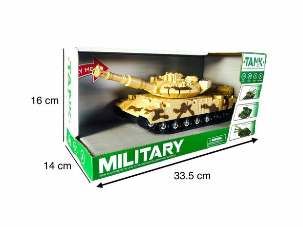 Jouets militaires Warrior Tank - Lumi&egrave;re et son - Moteur &agrave; friction