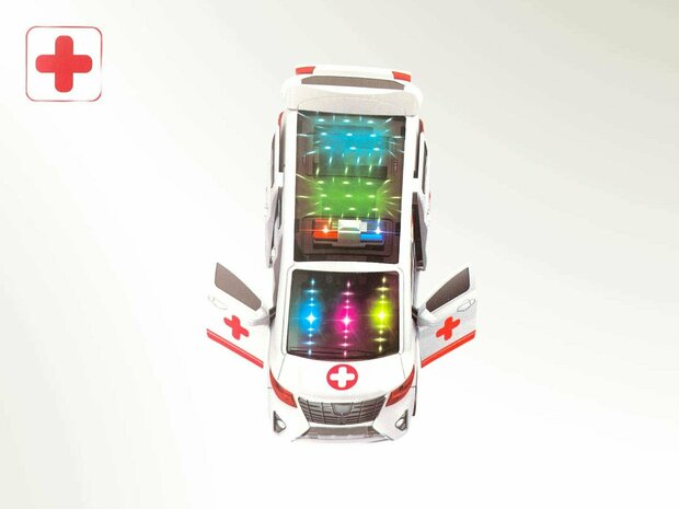 Ambulance Power Vehicle - Toy Ambulance - Drives Itself - 360 Degree Rotation