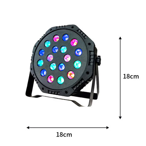 Rgb Led Par Light Dmx512 Control Dj Disco Licht Geluid Geactiveerd - 18 LED