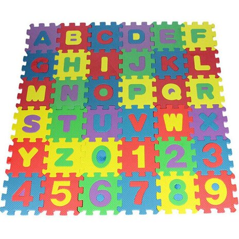 Speelmat voor kinderen - Puzzelmat kinderen -foam cijfers - 9 tegels - 30x30x1cm