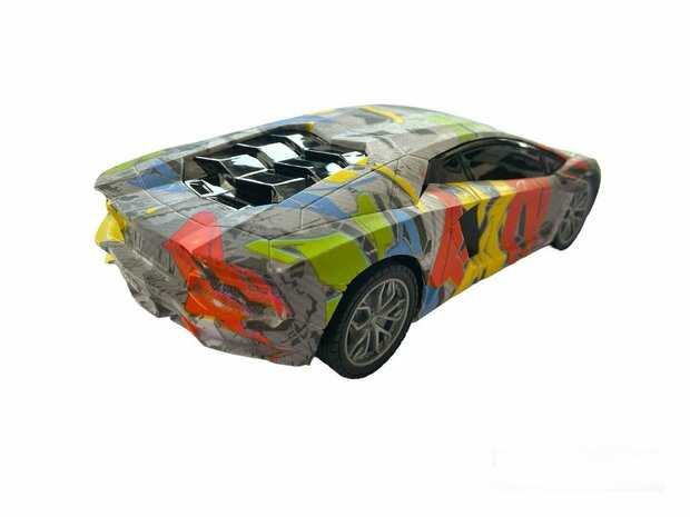 Rc auto met LED koplampen 1:18 - radiografisch Sport Car (24CM)