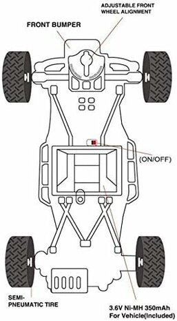 RC Rock Crawler Climbing Car - 1:20  RC monster auto - afstand bestuurbare auto o