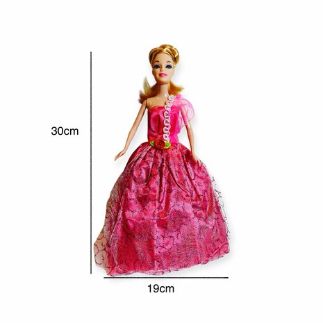 Prinses  pop - Leona - in Bruidsjurk 30cm Speelgoed pop + Kinderoorbellen