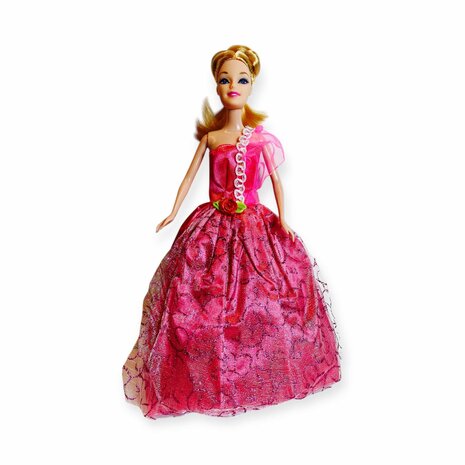 Prinses  pop - Leona - in Bruidsjurk 30cm Speelgoed pop + Kinderoorbellen