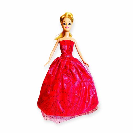 Prinses  pop - Leona - in Bruidsjurk 30cm Speelgoed pop + Kinderoorbellen