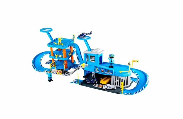 Politiebureau garage - 82-delig set 86.5CM Police Garage DIY Set - XXL 