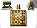 Schaakbord set -  34 x 34 cm - Hout - Magnetisch - Opklapbaar - Schaakspel - Wood Chess