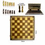 Chess board set - 39x39cm - Wood - Magnetic - Foldable - Chess game - Wood Chess