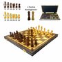 Jeu d&#039;&eacute;checs - 49x49cm - Bois - Magn&eacute;tique - Pliable - Jeu d&#039;&eacute;checs - &Eacute;checs en bois