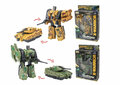 Transform X-Warrior Tank War military - robot en tank 2in1 Bruine 