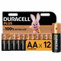 Piles alcalines Duracell AA 1,5 V - 12 pi&egrave;ces