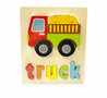 Wooden insert puzzle tractor toy - shape puzzle for children 18x15cm