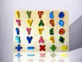 Arabic numeral board - jigsaw puzzle - toy wood puzzle board 123 3D